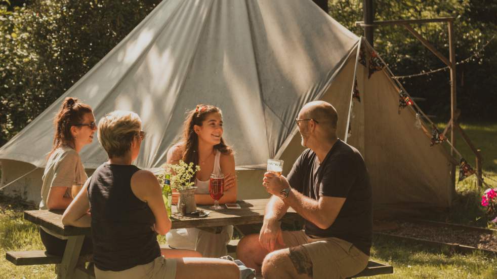 Couples glamping